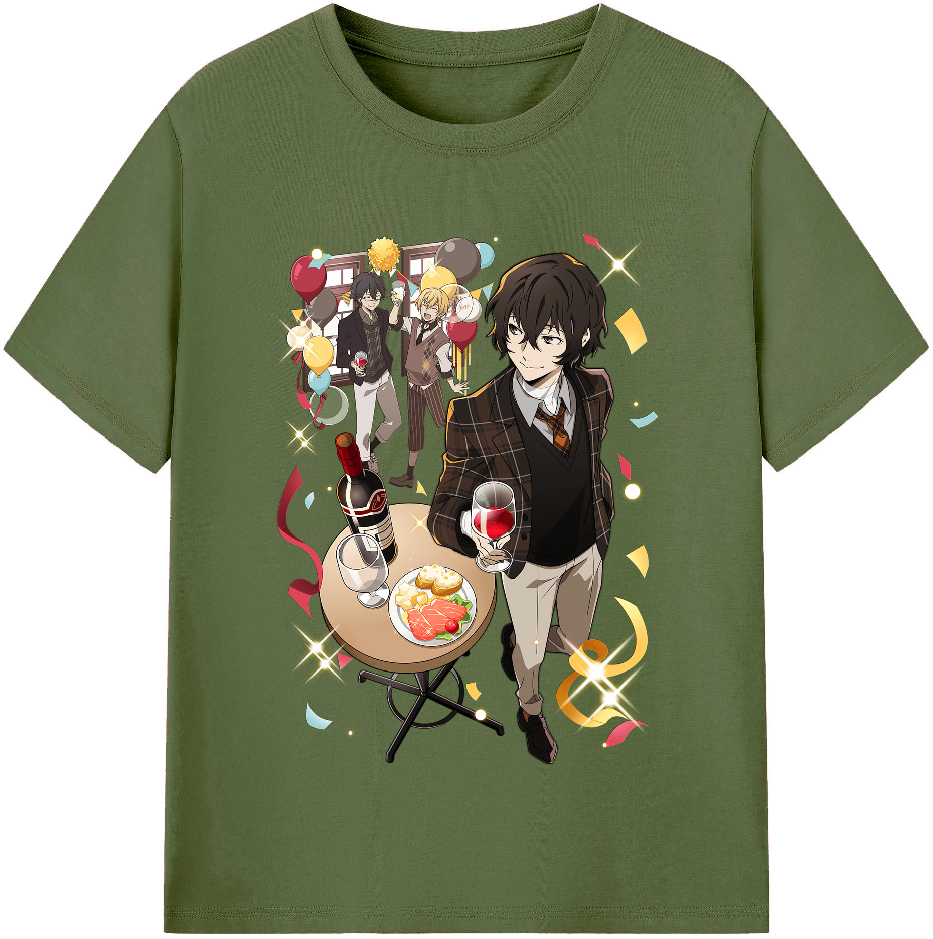 （画像用） 文豪ストレイドッグス Bungo Stray Dogs 綿100％半袖Tシャツ（フロントプリント）